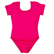 Trusa de ballet fucsia manga corta